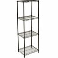 Global Equipment Nexel    4 Tier Shelving Starter Unit, Solid Galvanized Steel, 72"Wx24"Dx74"H 189937